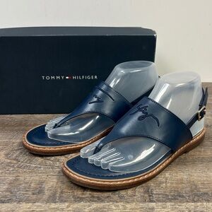 Tommy Hilfiger Betthy Ankle Strap Sandals – Dark Blue – Women’s US 7.5M